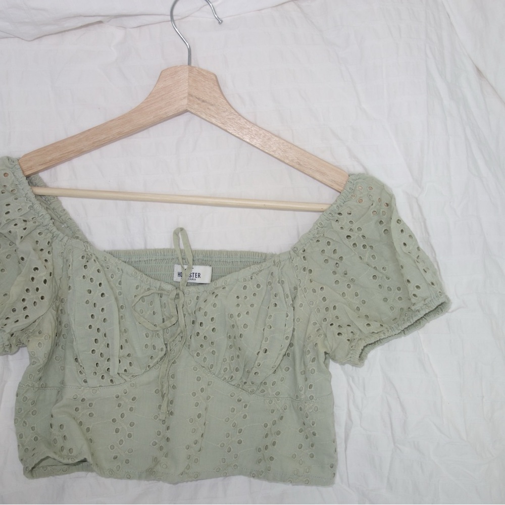 Hollister Summer Sage Green Crop Top!